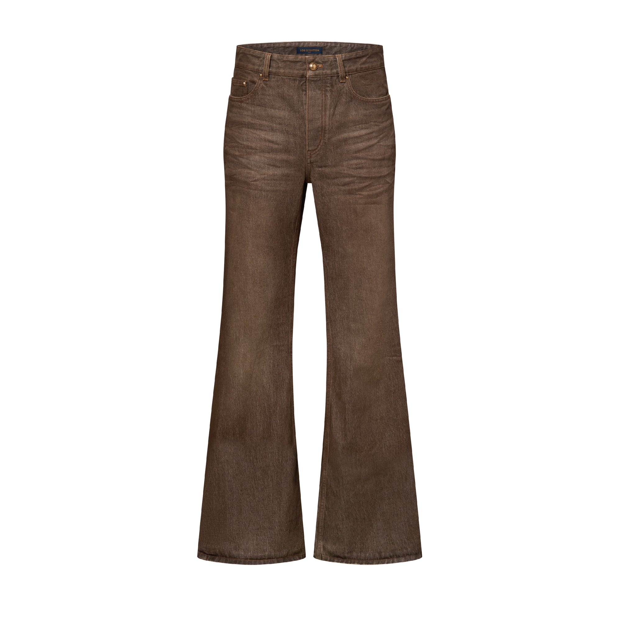 コーヒー インディゴ デニム ブーツカットパンツ ｜ルイ・ヴィトン